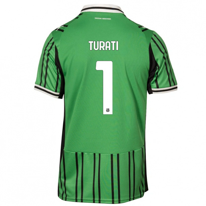 Danxen Uomo Maglia Stefano Turati #1 Verde Nero Kit Gara Home 2025/26 Maglietta
