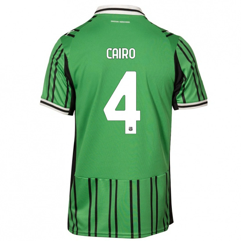 Danxen Uomo Maglia Nicolas Cairo #4 Verde Nero Kit Gara Home 2025/26 Maglietta