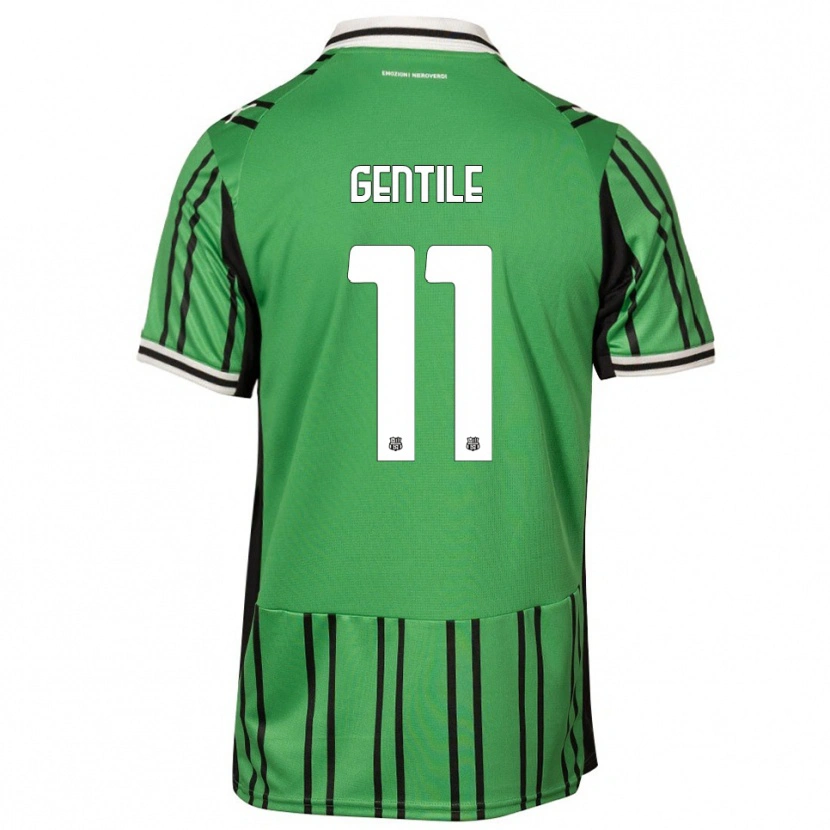 Danxen Uomo Maglia Raffaele Gentile #11 Verde Nero Kit Gara Home 2025/26 Maglietta