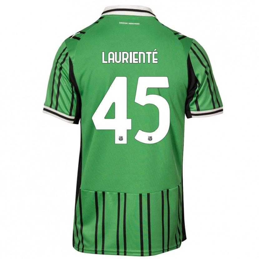 Danxen Uomo Maglia Armand Laurienté #45 Verde Nero Kit Gara Home 2025/26 Maglietta