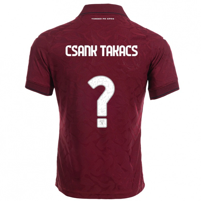 Danxen Uomo Maglia Kristóf Csánk-Takács #0 Bordeaux Bianco Kit Gara Home 2025/26 Maglietta