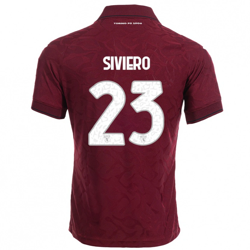 Danxen Uomo Maglia Lapo Siviero #23 Bordeaux Bianco Kit Gara Home 2025/26 Maglietta
