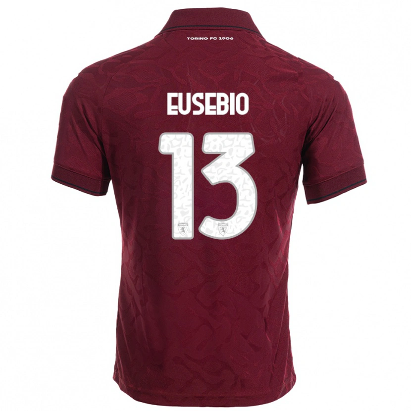 Danxen Uomo Maglia Chiara Eusebio #13 Bordeaux Bianco Kit Gara Home 2025/26 Maglietta