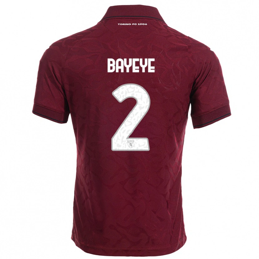Danxen Uomo Maglia Brian Bayeye #2 Bordeaux Bianco Kit Gara Home 2025/26 Maglietta