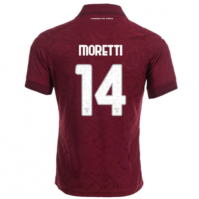 Danxen Uomo Maglia Matias Moretti #14 Bordeaux Bianco Kit Gara Home 2025/26 Maglietta