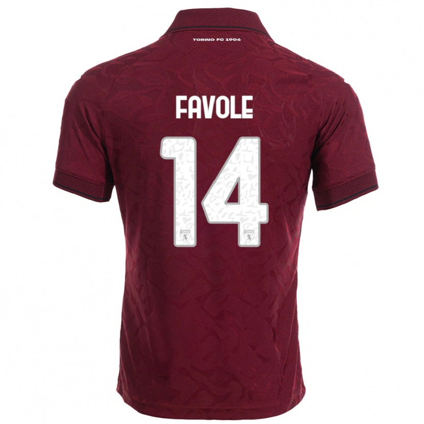 Danxen Uomo Maglia Annalisa Favole #14 Bordeaux Bianco Kit Gara Home 2025/26 Maglietta
