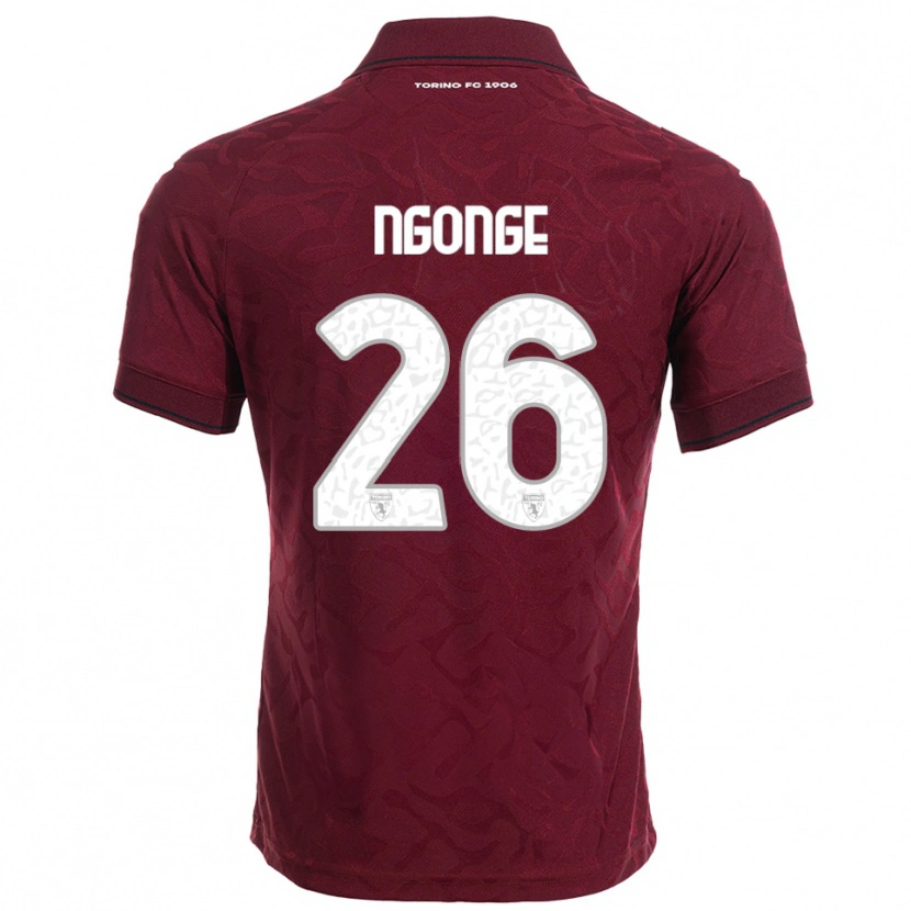 Danxen Uomo Maglia Cyril Ngonge #26 Bordeaux Bianco Kit Gara Home 2025/26 Maglietta