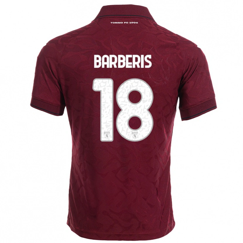 Danxen Uomo Maglia Laura Barberis #18 Bordeaux Bianco Kit Gara Home 2025/26 Maglietta
