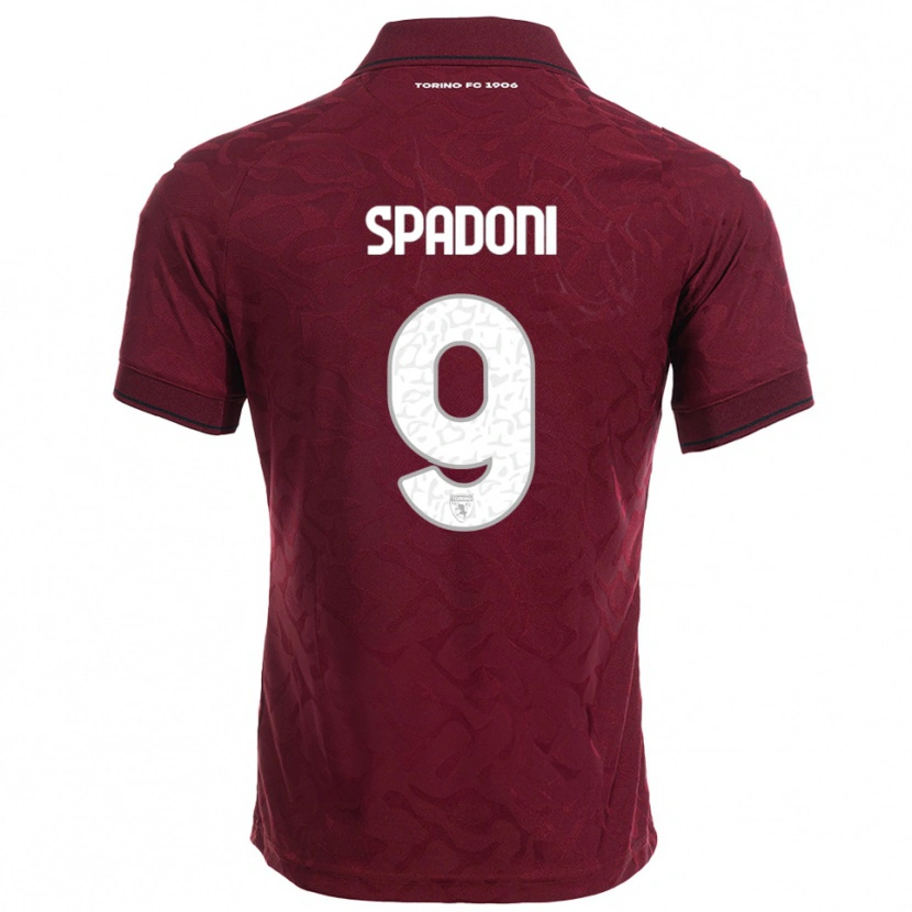 Danxen Uomo Maglia Arthur Spadoni #9 Bordeaux Bianco Kit Gara Home 2025/26 Maglietta