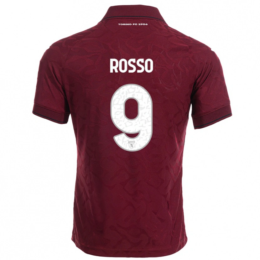 Danxen Uomo Maglia Eleonora Rosso #9 Bordeaux Bianco Kit Gara Home 2025/26 Maglietta