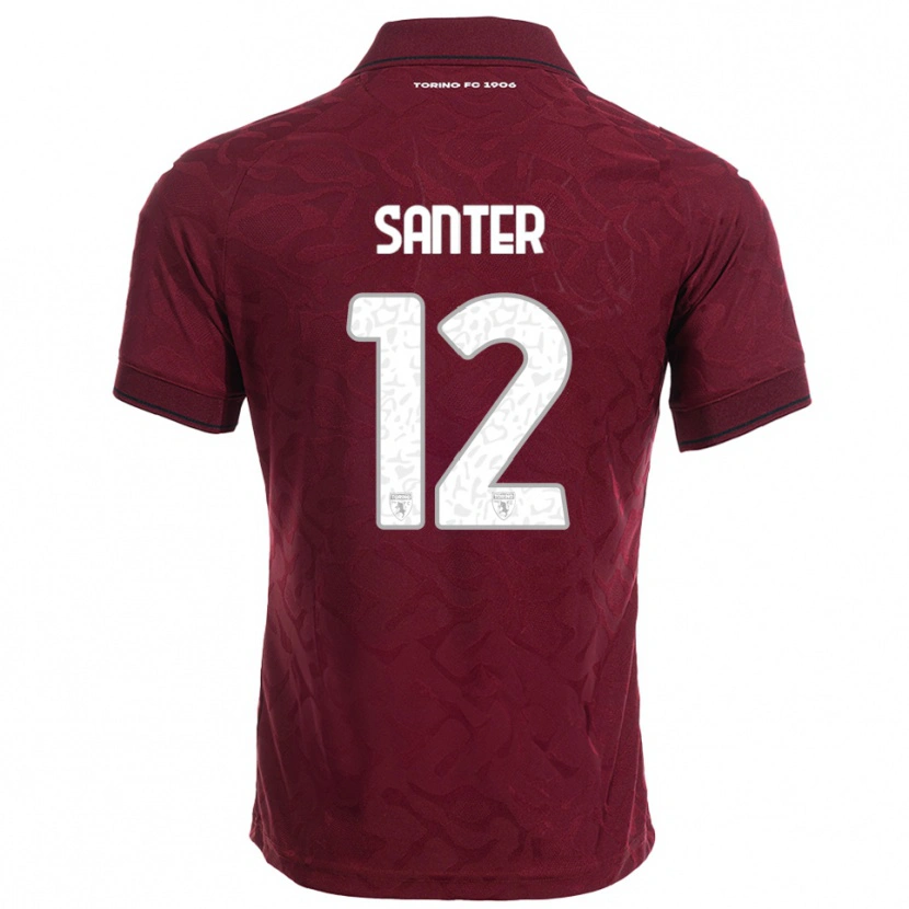 Danxen Uomo Maglia Leonardo Santer #12 Bordeaux Bianco Kit Gara Home 2025/26 Maglietta