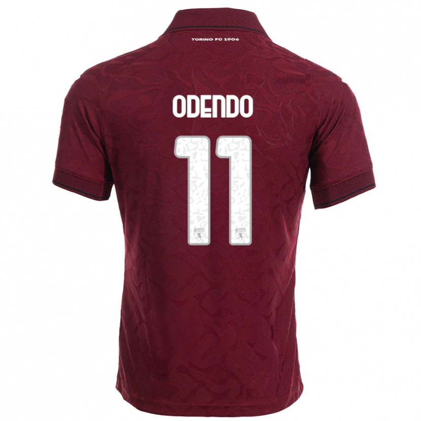 Danxen Uomo Maglia Patrick Odendo #11 Bordeaux Bianco Kit Gara Home 2025/26 Maglietta