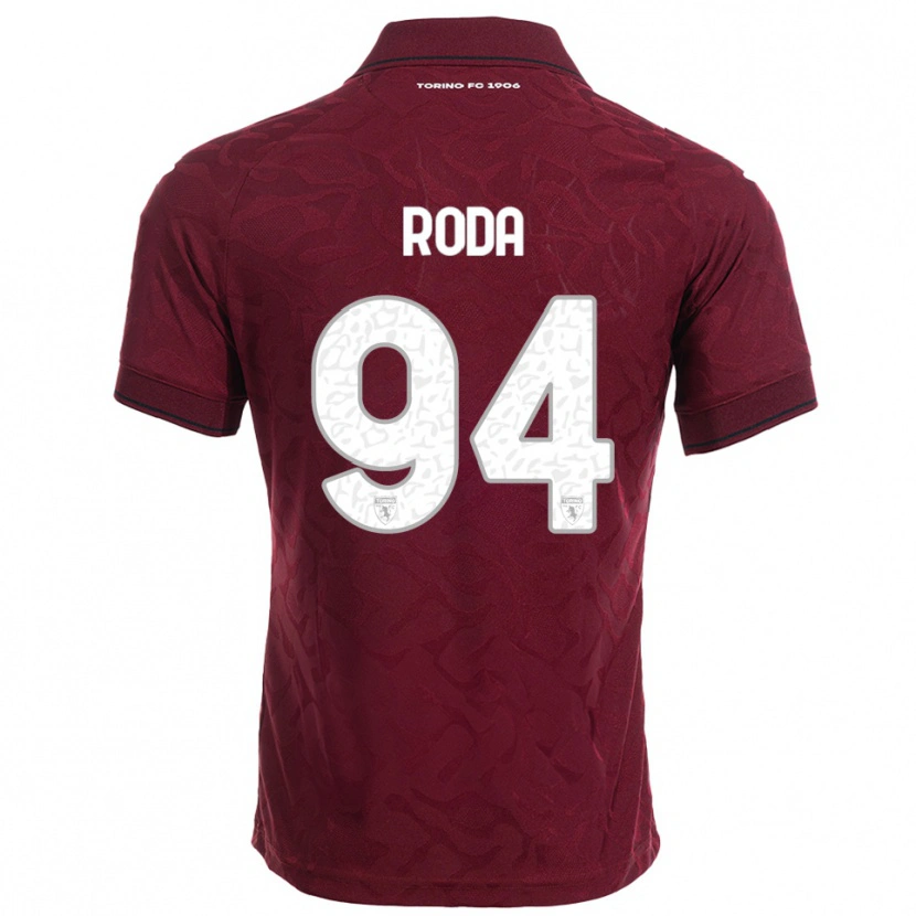 Danxen Uomo Maglia Alex Roda #94 Bordeaux Bianco Kit Gara Home 2025/26 Maglietta