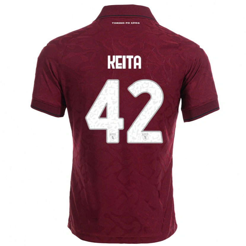 Danxen Uomo Maglia Karamoko Keita #42 Bordeaux Bianco Kit Gara Home 2025/26 Maglietta