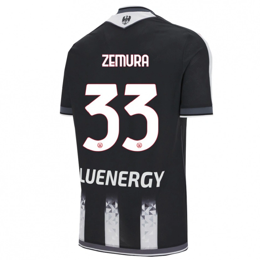 Danxen Uomo Maglia Jordan Zemura #33 Nero Bianco Kit Gara Home 2025/26 Maglietta