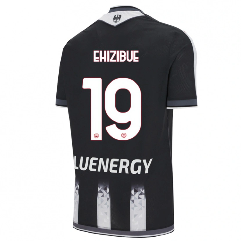 Danxen Uomo Maglia Kingsley Ehizibue #19 Nero Bianco Kit Gara Home 2025/26 Maglietta