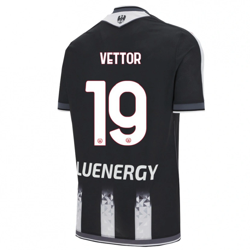 Danxen Uomo Maglia Marco Vettor #19 Nero Bianco Kit Gara Home 2025/26 Maglietta