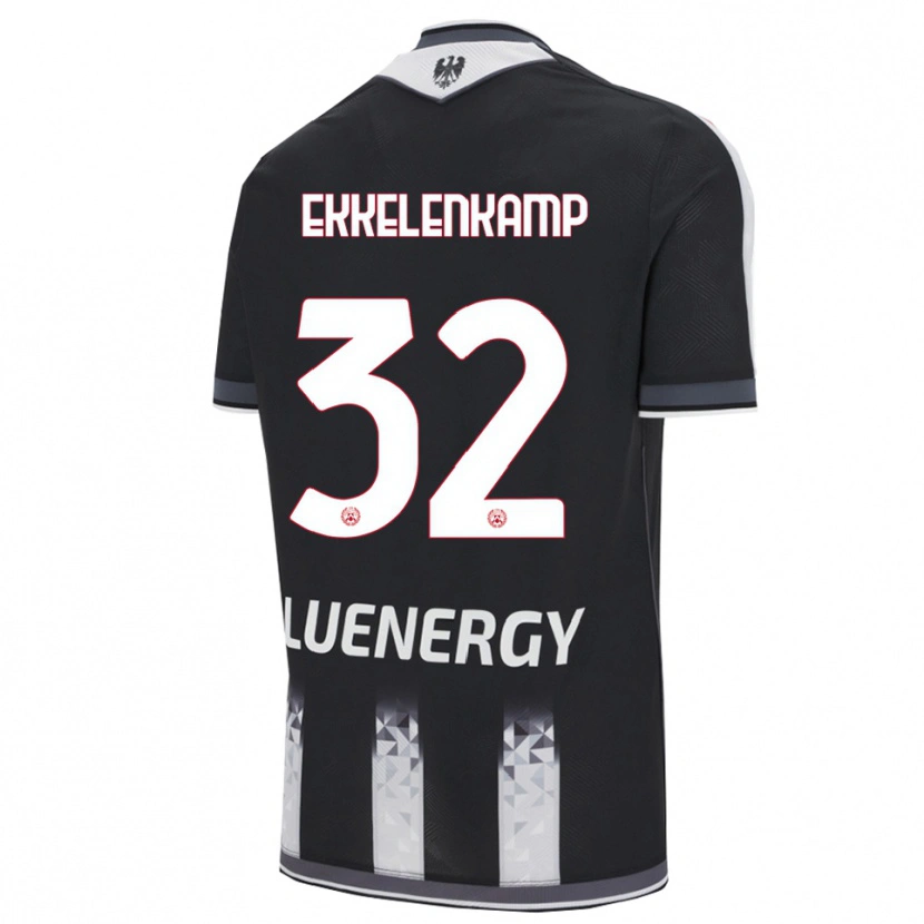Danxen Uomo Maglia Jurgen Ekkelenkamp #32 Nero Bianco Kit Gara Home 2025/26 Maglietta