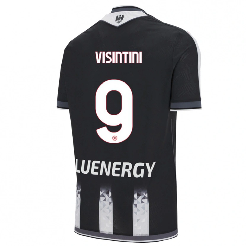 Danxen Uomo Maglia Patrick Visintini #9 Nero Bianco Kit Gara Home 2025/26 Maglietta