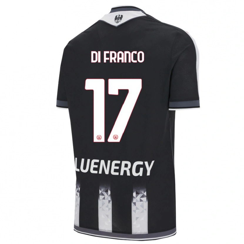 Danxen Uomo Maglia Giovanni Di Franco #17 Nero Bianco Kit Gara Home 2025/26 Maglietta