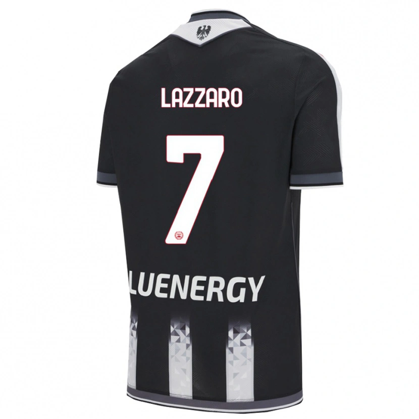 Danxen Uomo Maglia Davide Lazzaro #7 Nero Bianco Kit Gara Home 2025/26 Maglietta