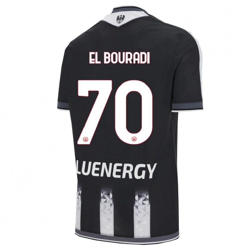 Danxen Uomo Maglia Walid El Bouradi #70 Nero Bianco Kit Gara Home 2025/26 Maglietta