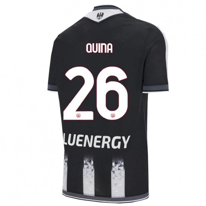 Danxen Uomo Maglia Domingos Quina #26 Nero Bianco Kit Gara Home 2025/26 Maglietta