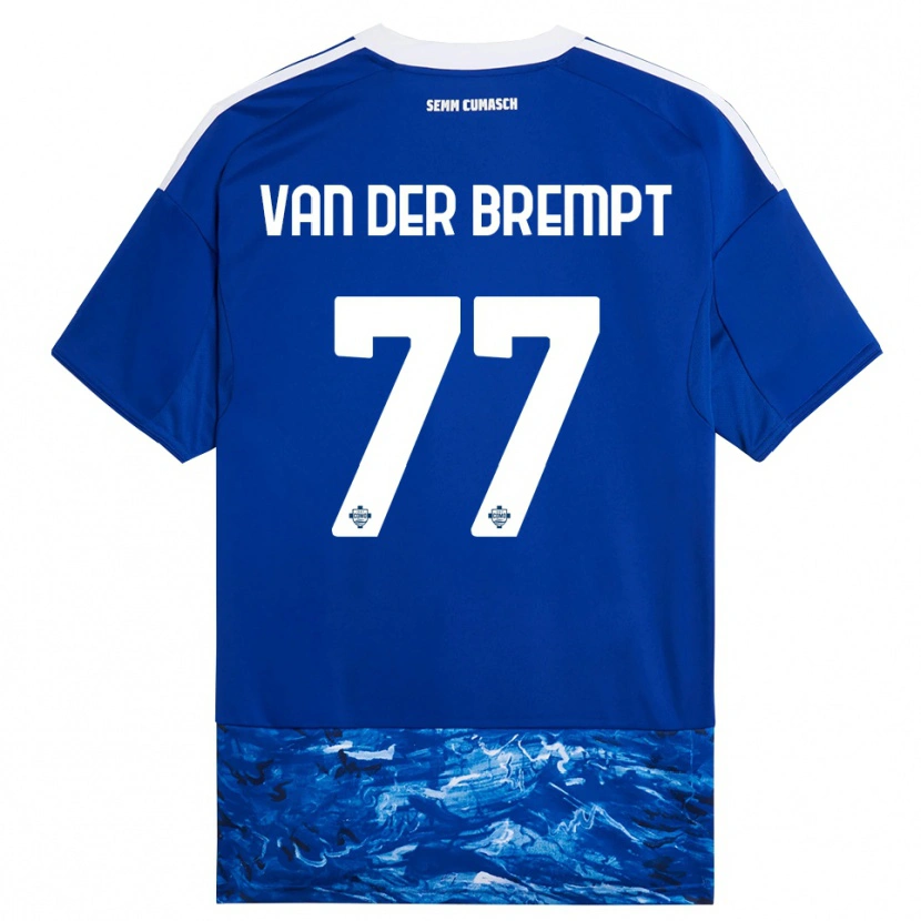 Danxen Uomo Maglia Ignace Van Der Brempt #77 Blu Bianco Kit Gara Home 2025/26 Maglietta