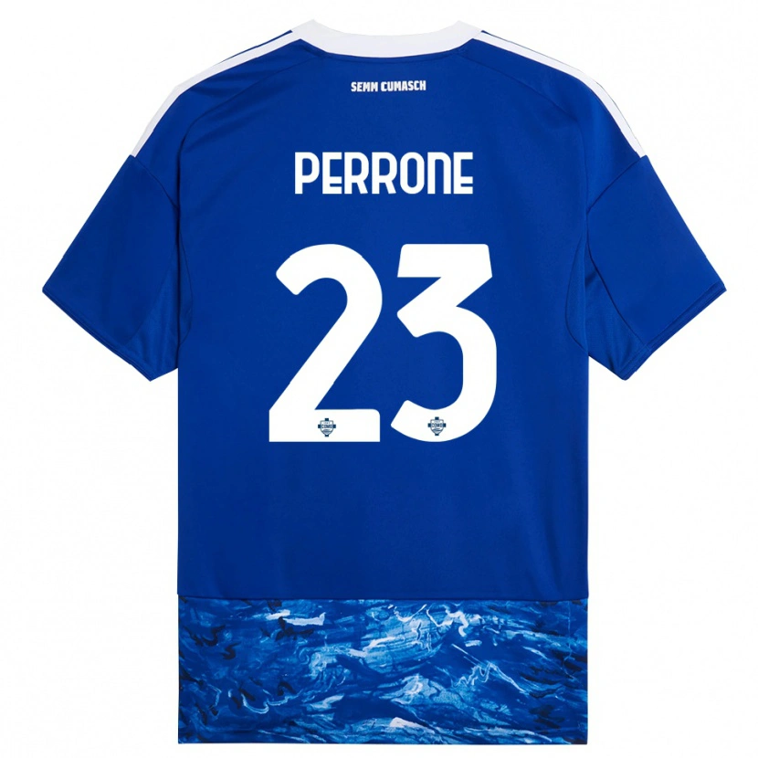 Danxen Uomo Maglia Máximo Perrone #23 Blu Bianco Kit Gara Home 2025/26 Maglietta