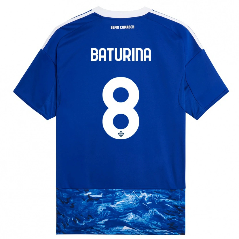 Danxen Uomo Maglia Martin Baturina #8 Blu Bianco Kit Gara Home 2025/26 Maglietta