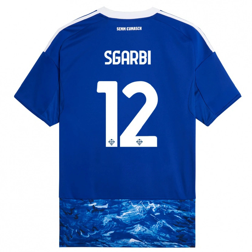 Danxen Uomo Maglia Dylan Sgarbi #12 Blu Bianco Kit Gara Home 2025/26 Maglietta