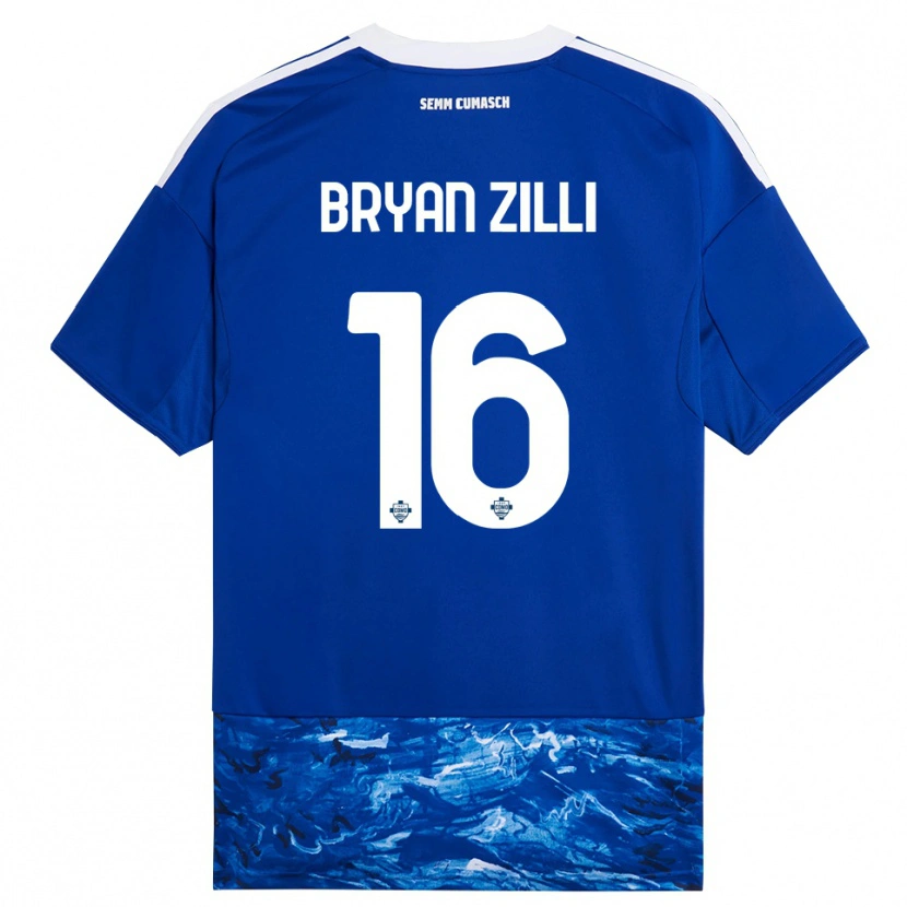 Danxen Uomo Maglia Rocco Bryan Zilli #16 Blu Bianco Kit Gara Home 2025/26 Maglietta