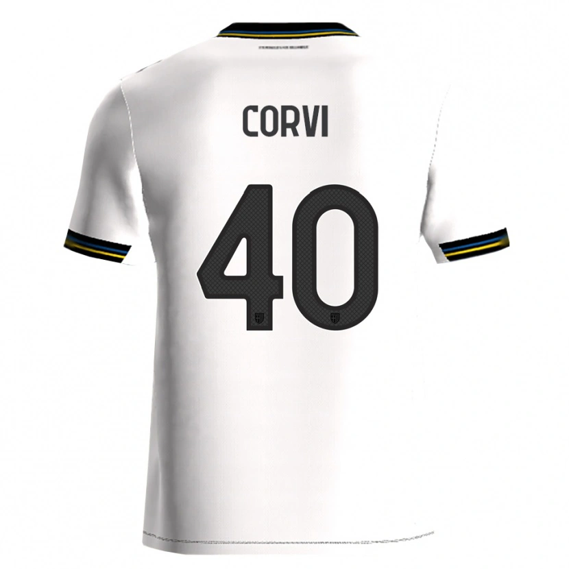Danxen Uomo Maglia Edoardo Corvi #40 Bianco Nero Kit Gara Home 2025/26 Maglietta