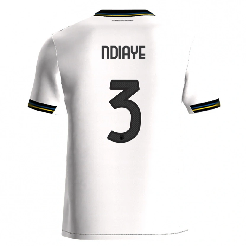 Danxen Uomo Maglia Abdoulaye Ndiaye #3 Bianco Nero Kit Gara Home 2025/26 Maglietta