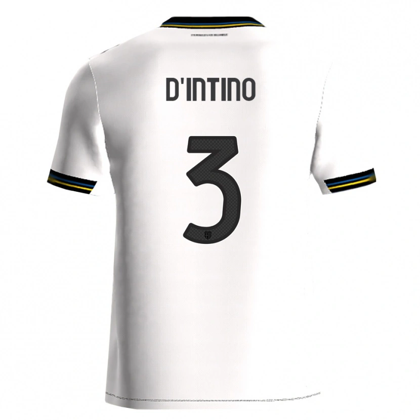 Danxen Uomo Maglia Roberto D'intino #3 Bianco Nero Kit Gara Home 2025/26 Maglietta