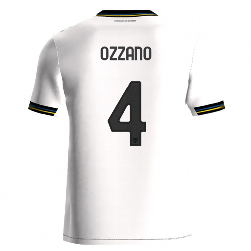 Danxen Uomo Maglia Roberto Ozzano #4 Bianco Nero Kit Gara Home 2025/26 Maglietta