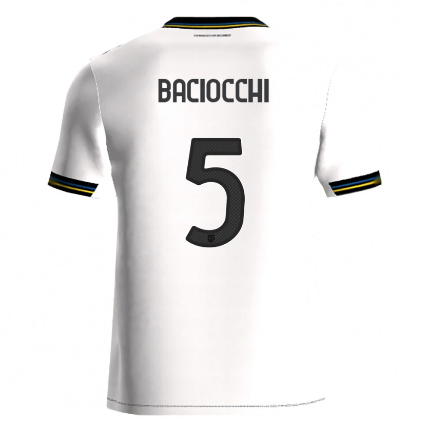 Danxen Uomo Maglia Giulio Baciocchi #5 Bianco Nero Kit Gara Home 2025/26 Maglietta