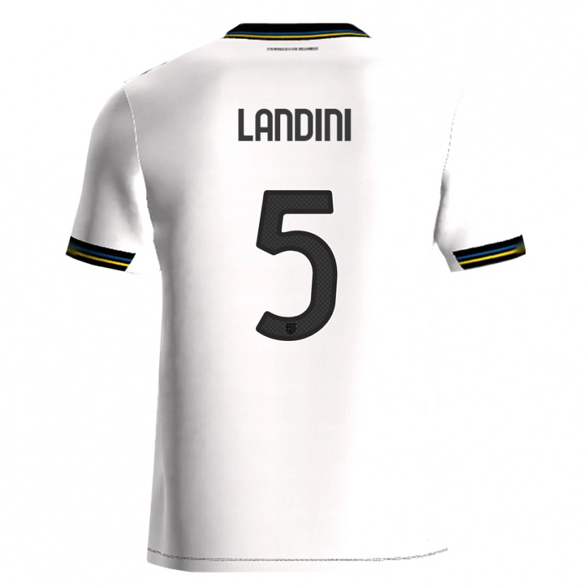 Danxen Uomo Maglia Simone Landini #5 Bianco Nero Kit Gara Home 2025/26 Maglietta