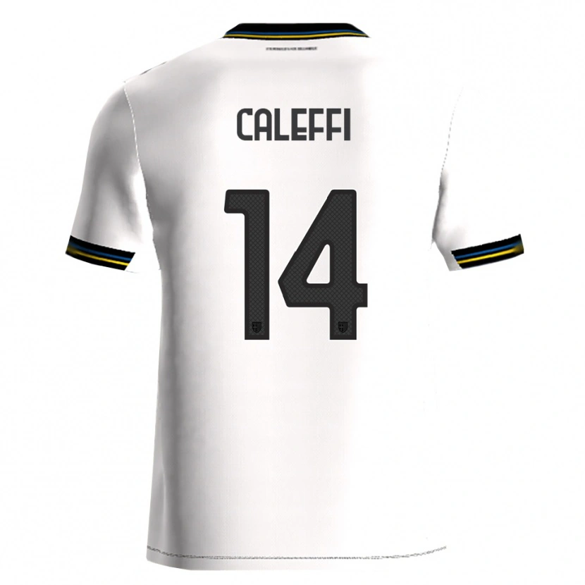 Danxen Uomo Maglia Riccardo Caleffi #14 Bianco Nero Kit Gara Home 2025/26 Maglietta