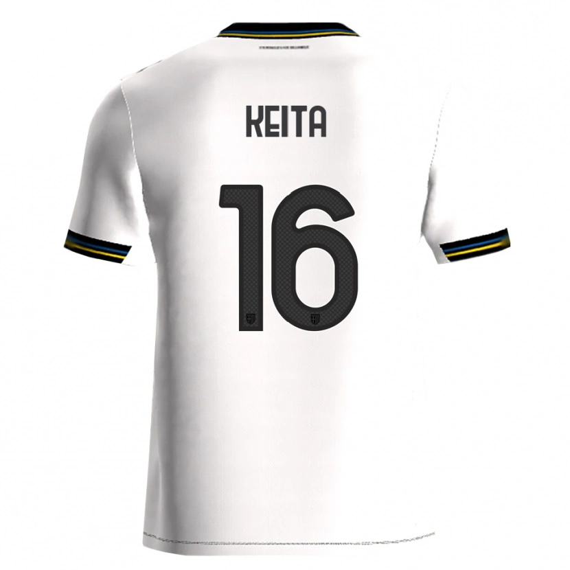 Danxen Uomo Maglia Mandela Keita #16 Bianco Nero Kit Gara Home 2025/26 Maglietta