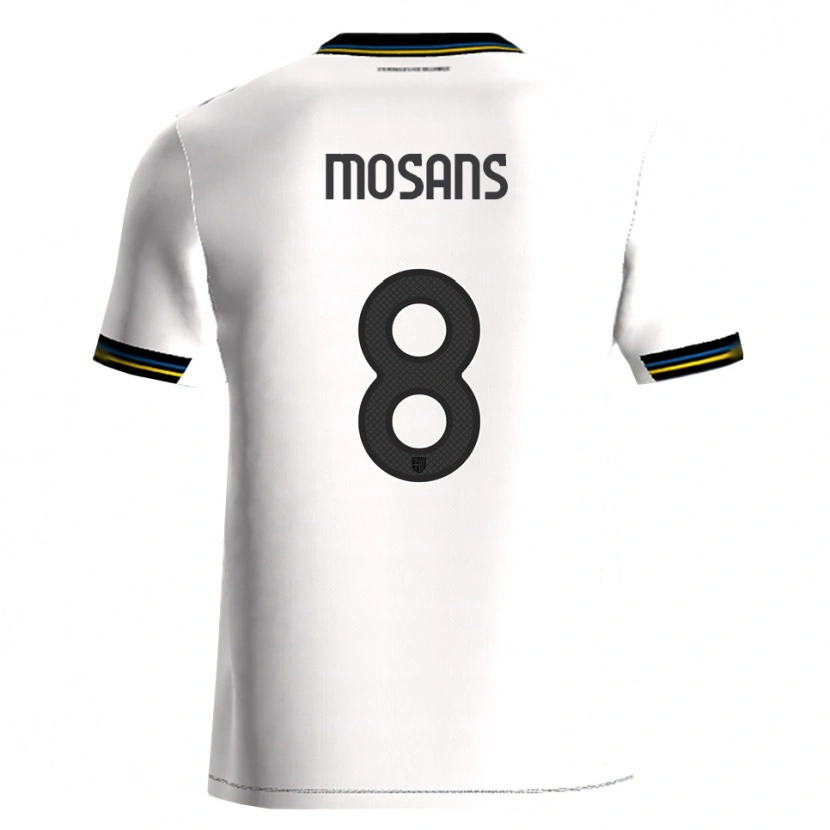 Danxen Uomo Maglia Kristaps Mosans #8 Bianco Nero Kit Gara Home 2025/26 Maglietta