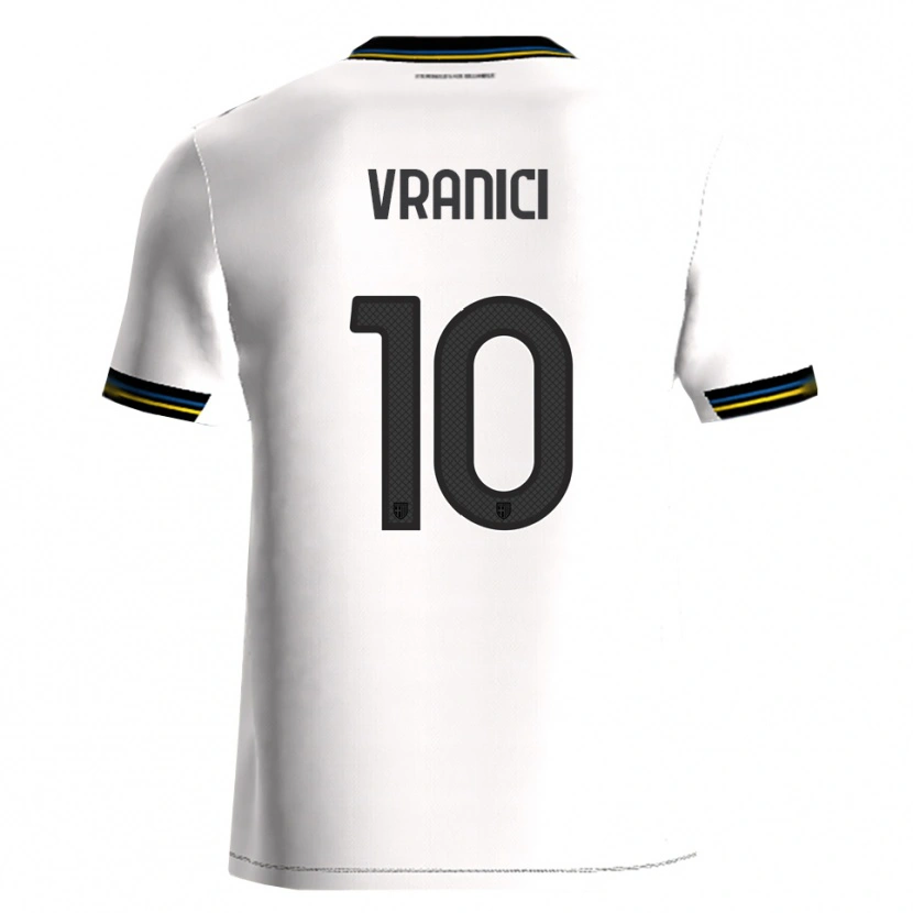 Danxen Uomo Maglia Dean Vranici #10 Bianco Nero Kit Gara Home 2025/26 Maglietta