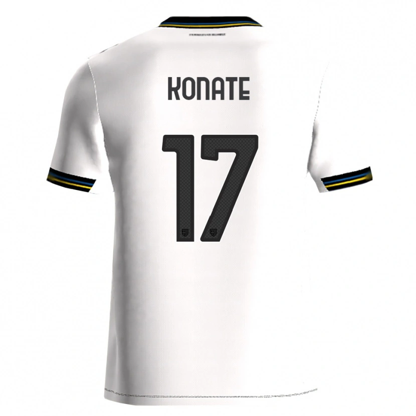Danxen Uomo Maglia Abdou-Salam Konate #17 Bianco Nero Kit Gara Home 2025/26 Maglietta
