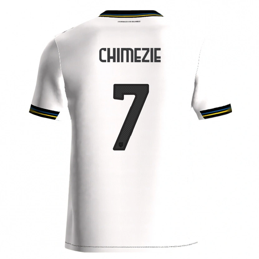 Danxen Uomo Maglia Giorgio Chimezie #7 Bianco Nero Kit Gara Home 2025/26 Maglietta