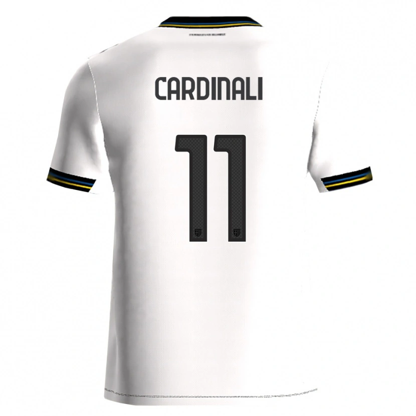 Danxen Uomo Maglia Alessandro Cardinali #11 Bianco Nero Kit Gara Home 2025/26 Maglietta
