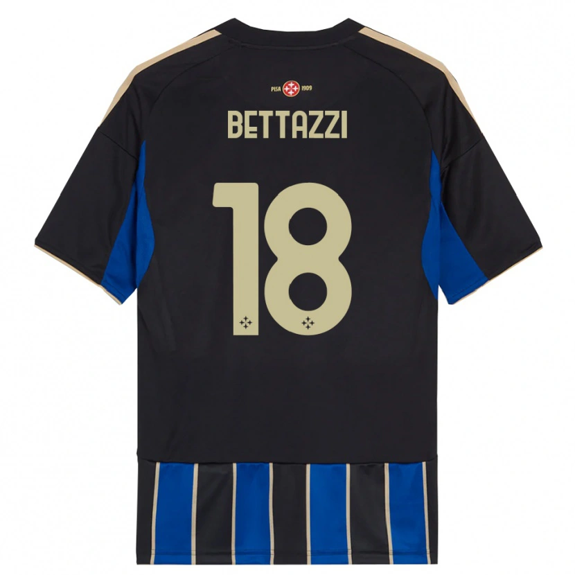 Danxen Uomo Maglia Brando Bettazzi #18 Nero Blu Kit Gara Home 2025/26 Maglietta
