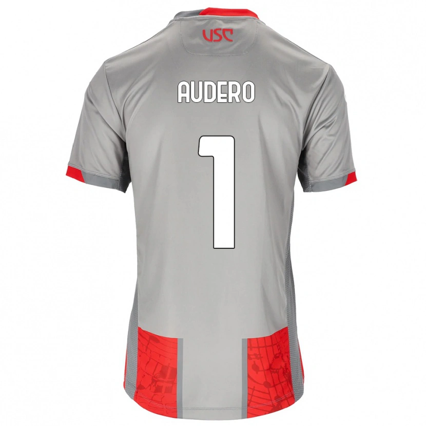 Danxen Uomo Maglia Emil Audero #1 Rosso Grigio Kit Gara Home 2025/26 Maglietta