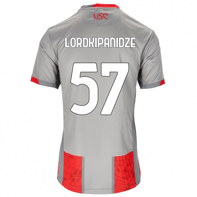 Danxen Uomo Maglia Dachi Lordkipanidze #57 Rosso Grigio Kit Gara Home 2025/26 Maglietta