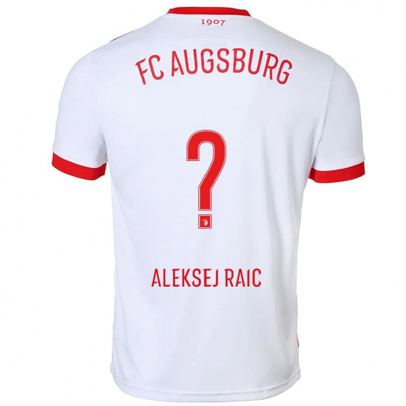 Danxen Uomo Maglia Neven Aleksej Raic #0 Bianco Rosso Kit Gara Home 2025/26 Maglietta