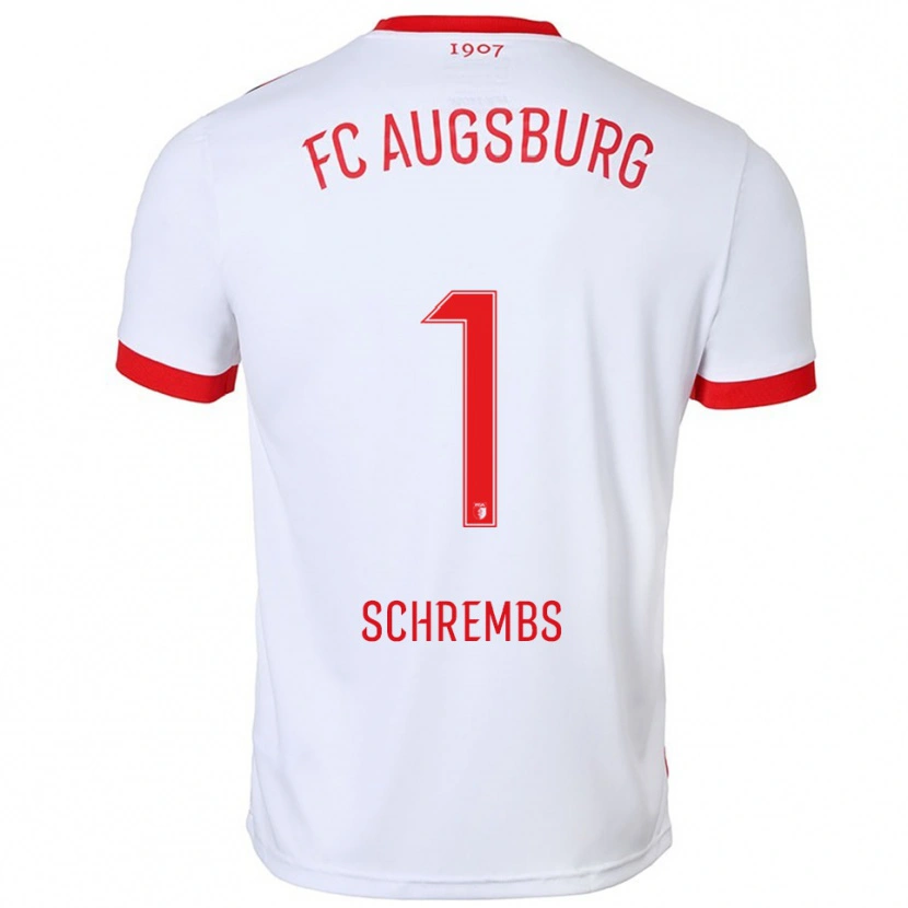 Danxen Uomo Maglia Luis Schrembs #1 Bianco Rosso Kit Gara Home 2025/26 Maglietta